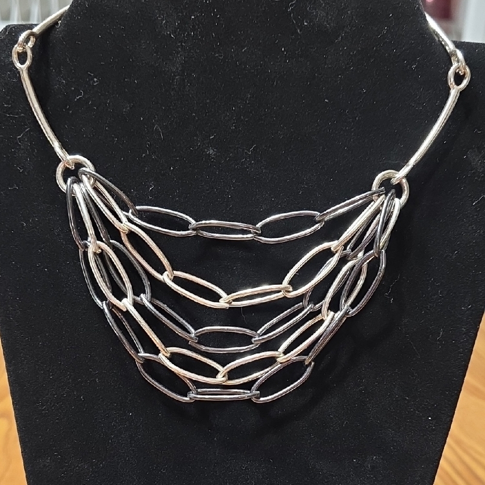 Premier Designs Silver Multi-Layer Necklace